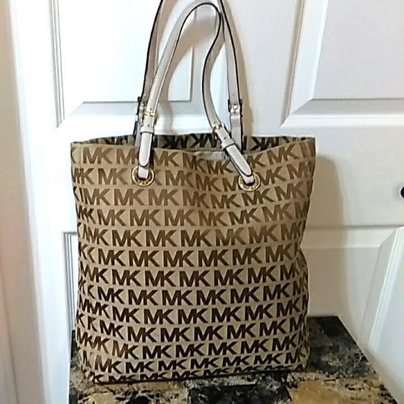 Michael Kors Bags Y2k Michael Kors Tote Canvas With Leather Handles